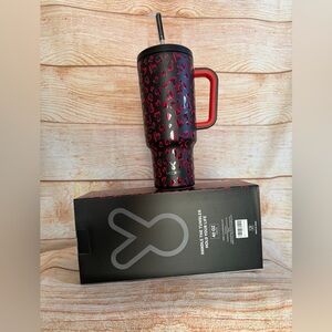 Meoky 40oz Tumbler with Handle & Straw Lid, Insulated Stainless Steel Travel